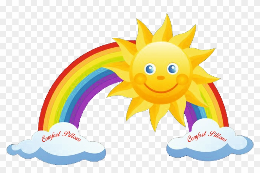 Fort Clipart Pillow - Sun And Rainbow Clipart - Png Download