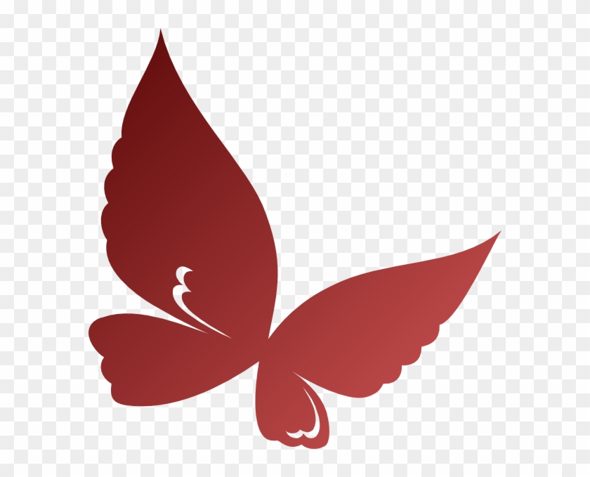 Butterfly Clipart Burgundy - Clip Art Purple Butterfly - Png Download #5227351