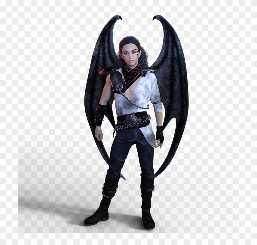 Man Demon Evil Wing Male Mysticism Darkness - Man With Demon Wings Clipart