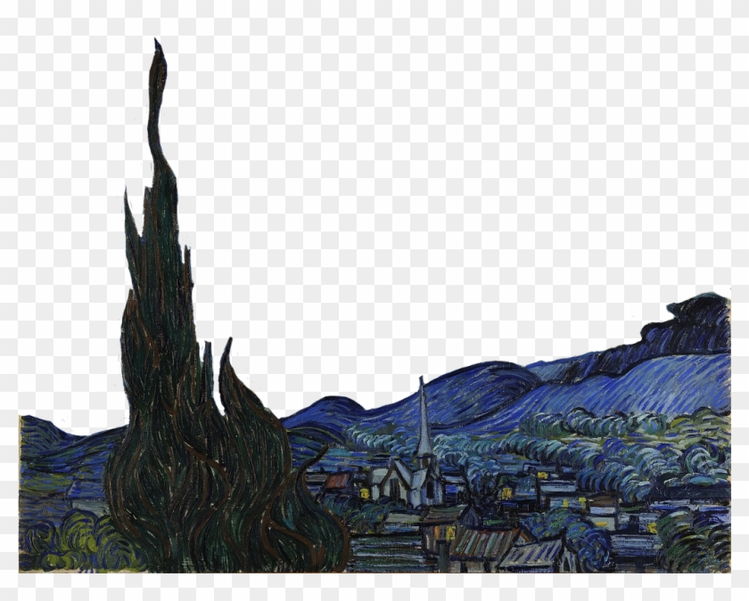 #vangogh #night #stars #moon - Starry Night Bedroom Wall Clipart