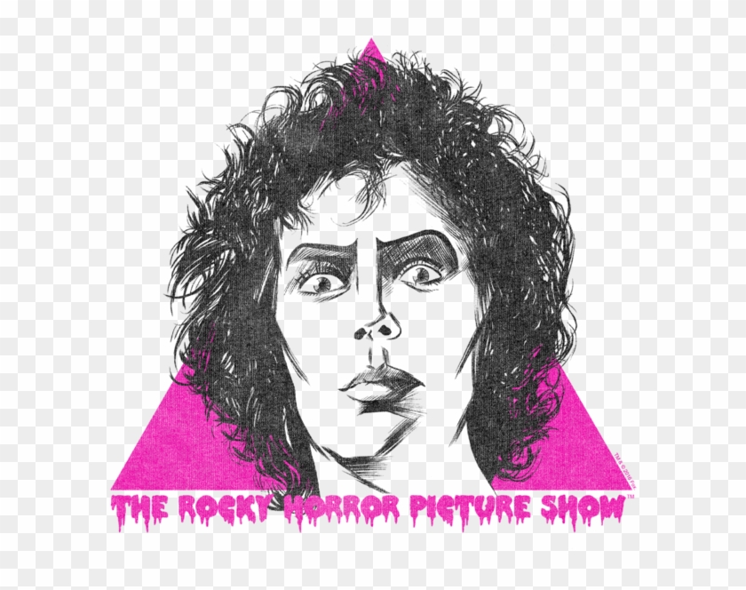 Rocky Horror Picture Show Frank Face Men's Long Sleeve - Illustration Clipart #5229224