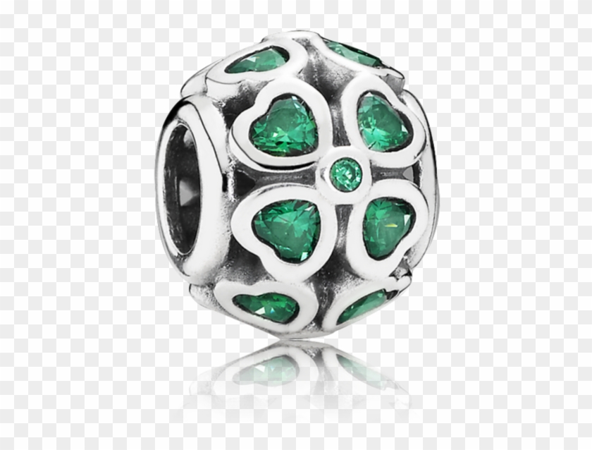 Pandora Green Lucky Clover, Dark Green Cz - Clover Pandora Charm Clipart