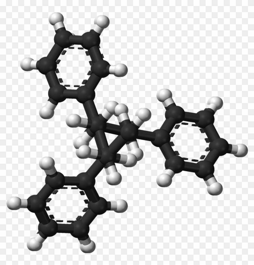 Isotactic Polystyrene Chain Looking Down Axis From - Poliestireno Expandido Estructura Quimica 3d Clipart #5230083