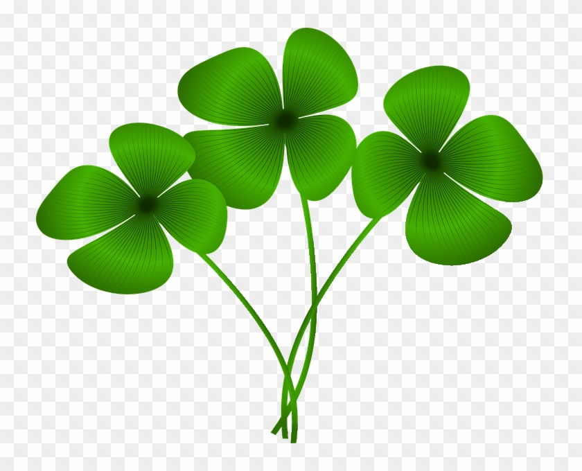 Clover Clipart Good Luck - Free Clipart Four Leaf Clover - Png Download #5230178