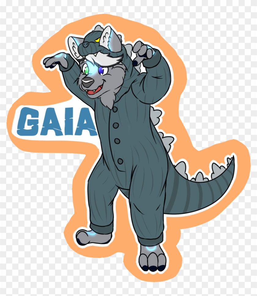 [c] Gaia Ac Kaiju Kigu Badge - Cartoon Clipart #5230229