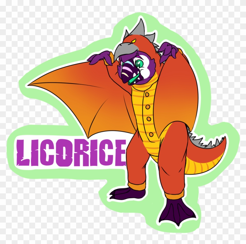 [c] Licorice Ac Kaiju Badge - Cartoon Clipart