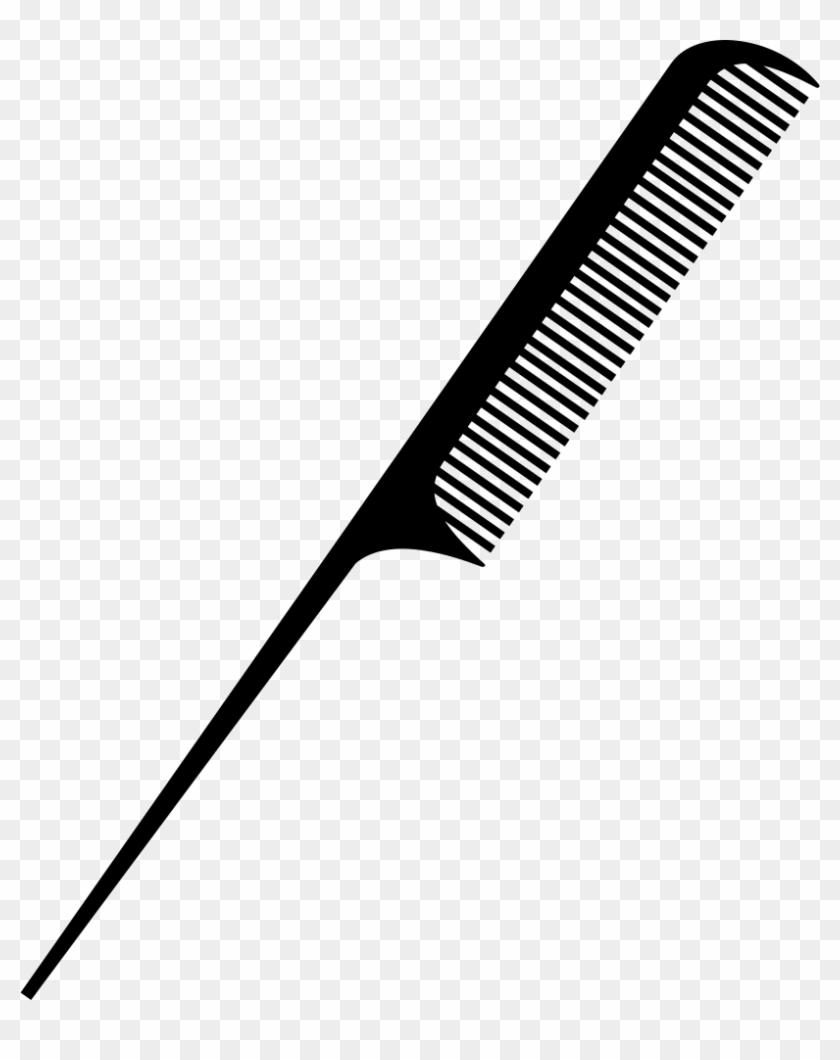 Long Thin Comb Tool Comments - Hairdresser Comb Svg Clipart