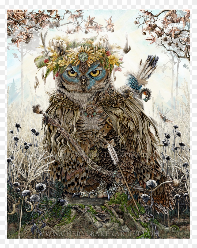Great Horned Owl - Great Horned Owl Art Clipart #5230550