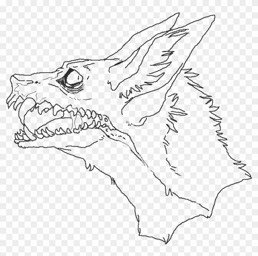 Kaiju - Line Art Clipart