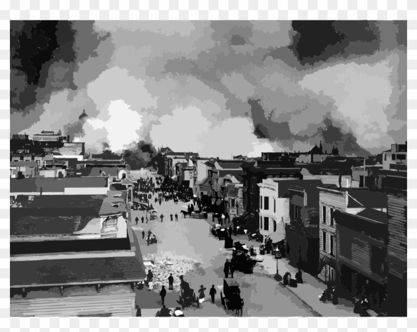 1906 San Francisco Earthquake Looking Down Sacramento - 1905 San Francisco Earthquake Clipart