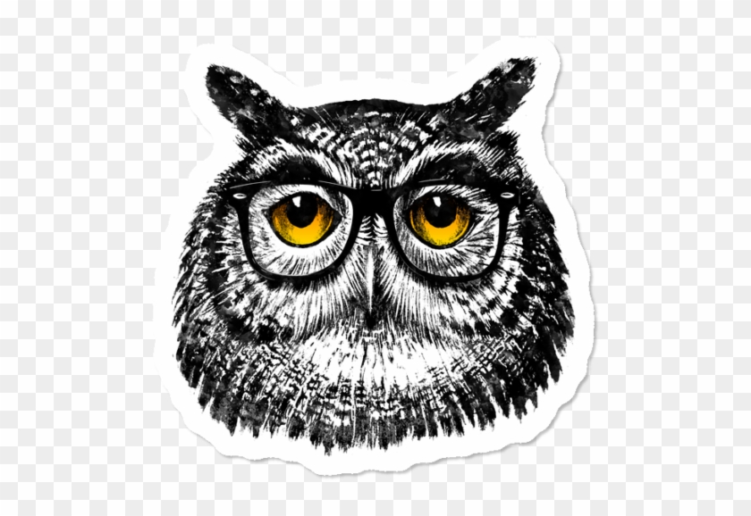 Intellectuowl - Great Horned Owl Clipart #5231585