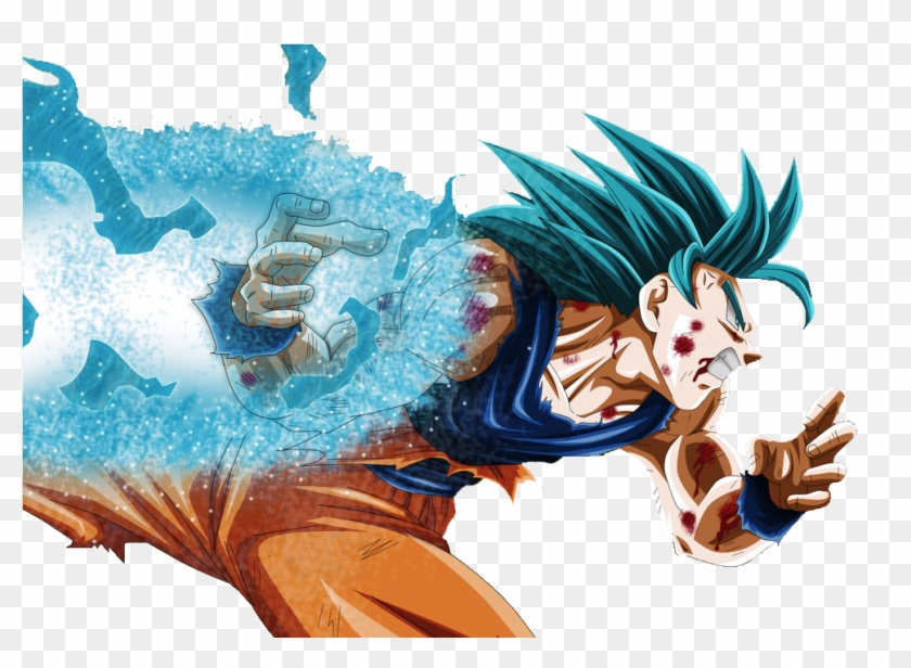 {name} Merci Pour Tes €{amount} - Goku Blue Full Power Clipart