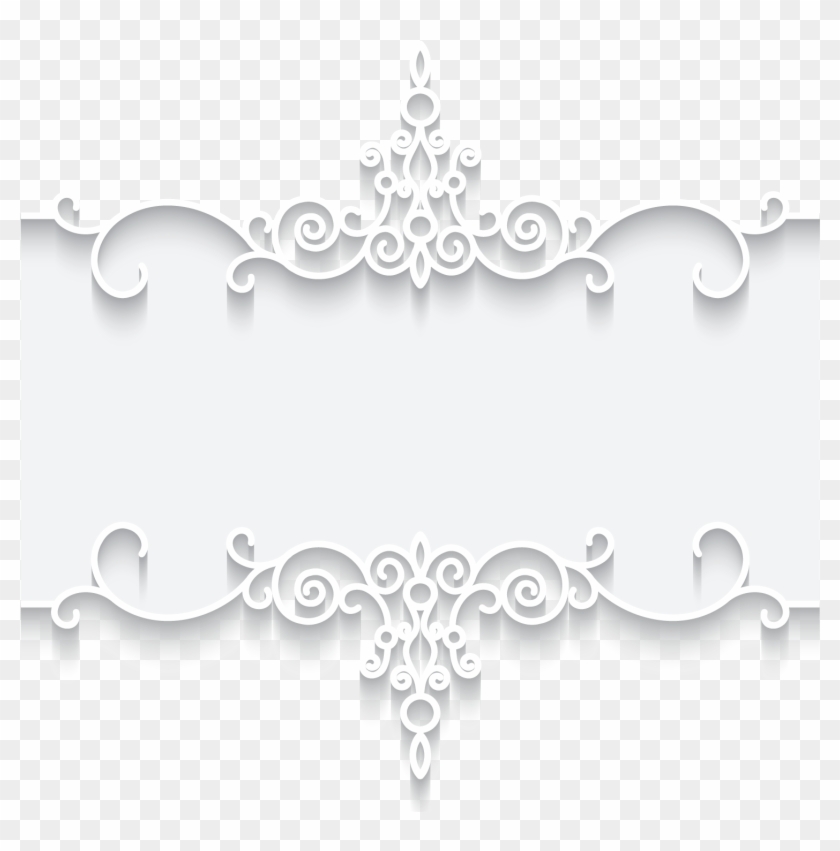 Christmas Picture Frame Png - White Lace Border Pattern Clipart@pikpng.com