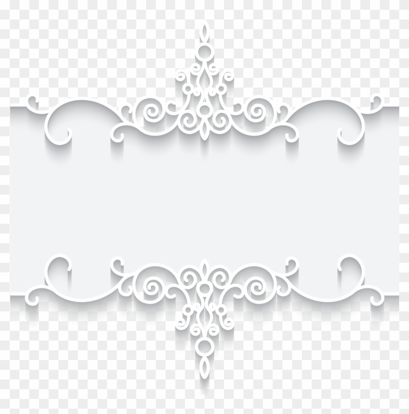 Christmas Picture Frame Png - White Lace Border Pattern Clipart #5231853