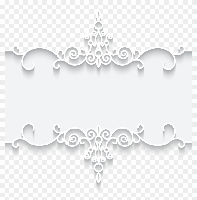 Christmas Picture Frame Png - White Lace Border Pattern Clipart