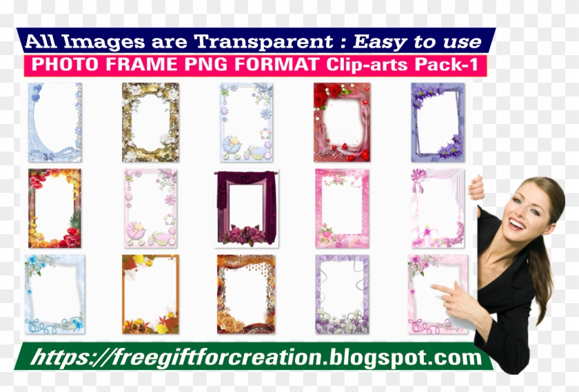 Free Download Photo Frame Png Format Clip Arts Pack - Banner Transparent Png