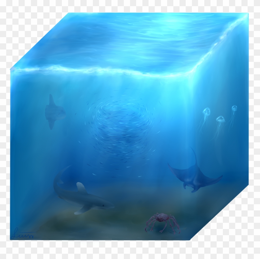 Clip Art Royalty Free Cube Of The Ocean By Liusssteen - Underwater - Png Download #5233352