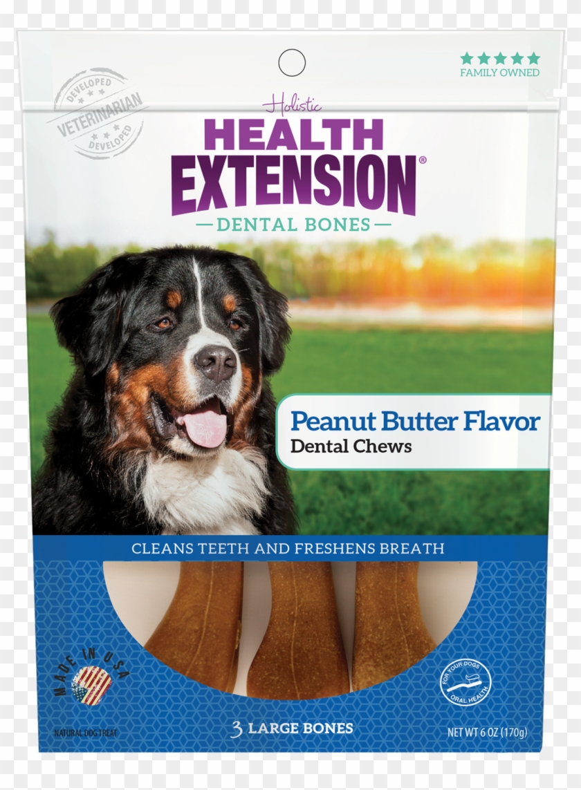 Health Extension Peanut Butter Dental Bones Dog Treats Clipart