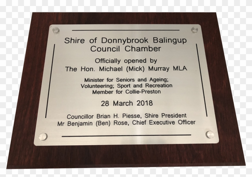 Eaton Laser Plaques Ss316 On Wood 72dpi - Stainless Steel Wood Plaque Clipart