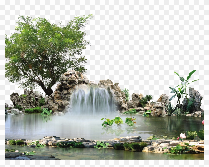 Waterfall Mpeg-4 Part 14 Landscape Free Hd Image Clipart - Full Hd Waterfall Png Transparent Png #5234617