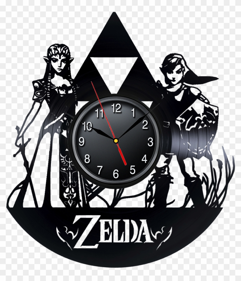 Art Vinyl Record Wall Decor Clock The Legend Of Zelda - Legend Of Zelda Clock Clipart #5234671