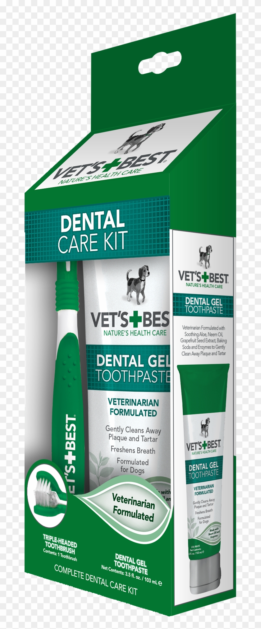 Vet's Best Complete Enzymatic Dental Care Gel & Toothbrush - Box Clipart