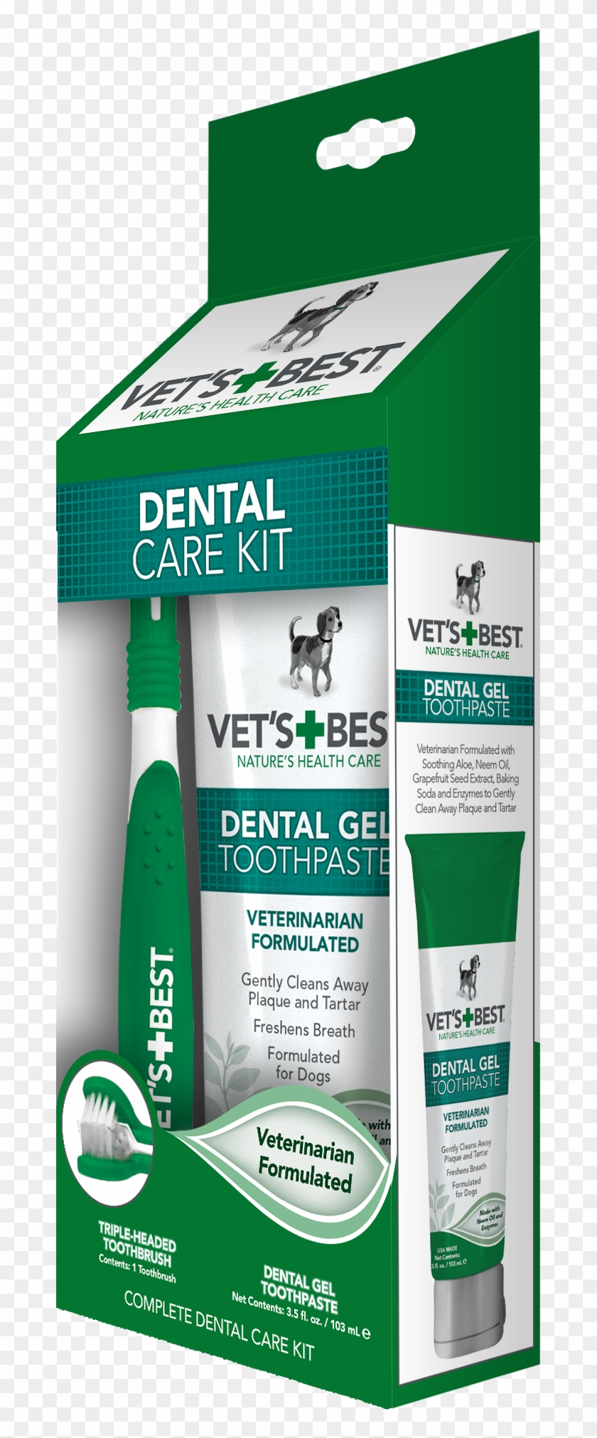 Vet's Best Complete Enzymatic Dental Care Gel & Toothbrush - Box Clipart #5234719