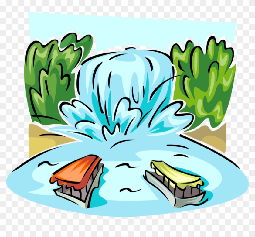 With Tourist Ferry Boats - Cachoeira Vetor Png Clipart