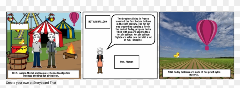 Hot Air Balloon - Cartoon Clipart
