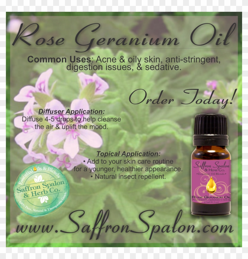 Rose Geranium Essential Oil • 15ml Clipart #5236172