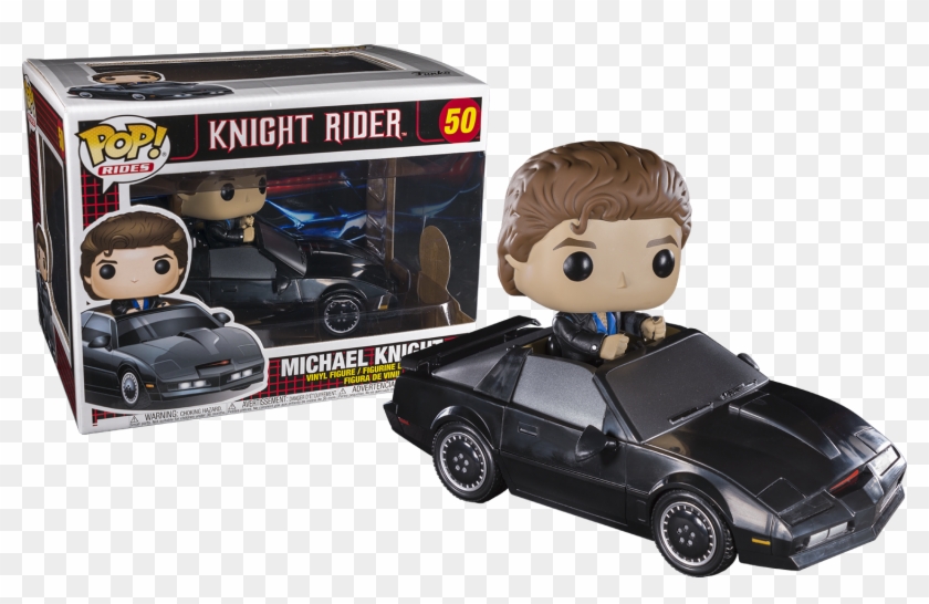 Michael Knight With Kitt Pop Rides Vinyl Figure - Knight Rider Funko Pop Clipart #5236626