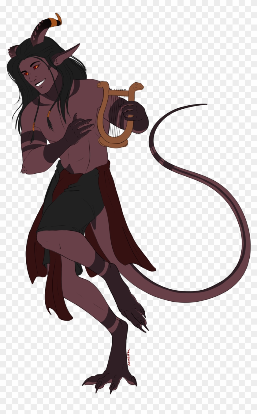 Tiefling - Tumblr - D&d Tiefling With Goat Legs Clipart #5236974