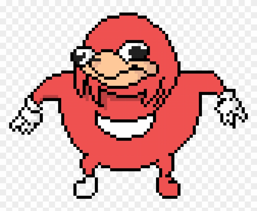 Do You Know Da Wae - Ugandan Knuckles Minecraft Pixel Art Clipart #5237228