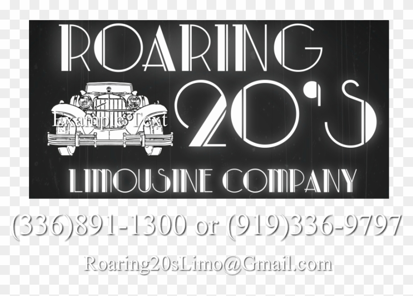 Roaring 20s Limo Antique Limousine For Hire In North - Roaring 20s Text Clipart #5237623