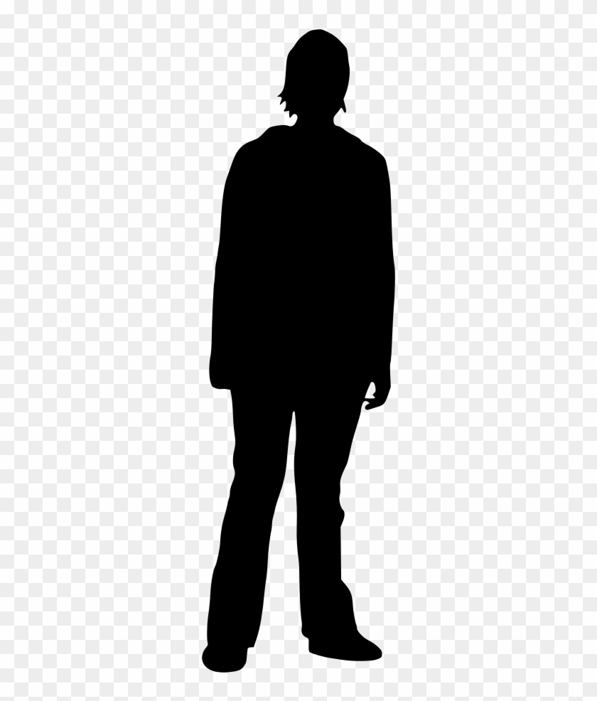 Silhouette Of Woman With Short Hair And Jeans - Silhouette Woman Short Hair Clipart