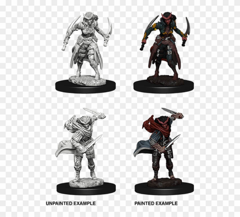 Wzk-73339 Tiefling Female Rogue - Female Tiefling Rogue Miniature Clipart #5237990