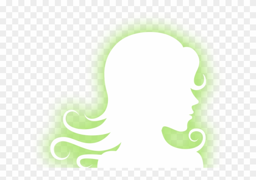 Silhouette Of Woman With Blow Dried Hair Or Wig In - Darkness Clipart