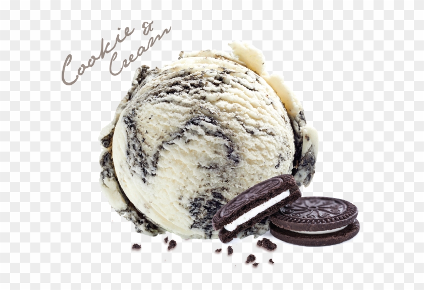 Cookies And Cream - Oreo Ice Cream Scoop Clipart