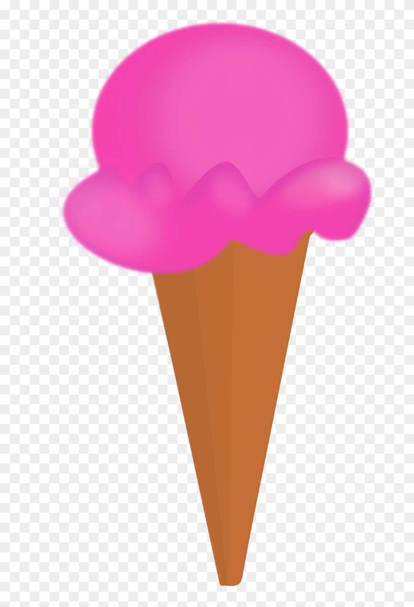 Ice Cream Cone Ice Cream Strawberry - Ice Cream Cone Clipart #5238565