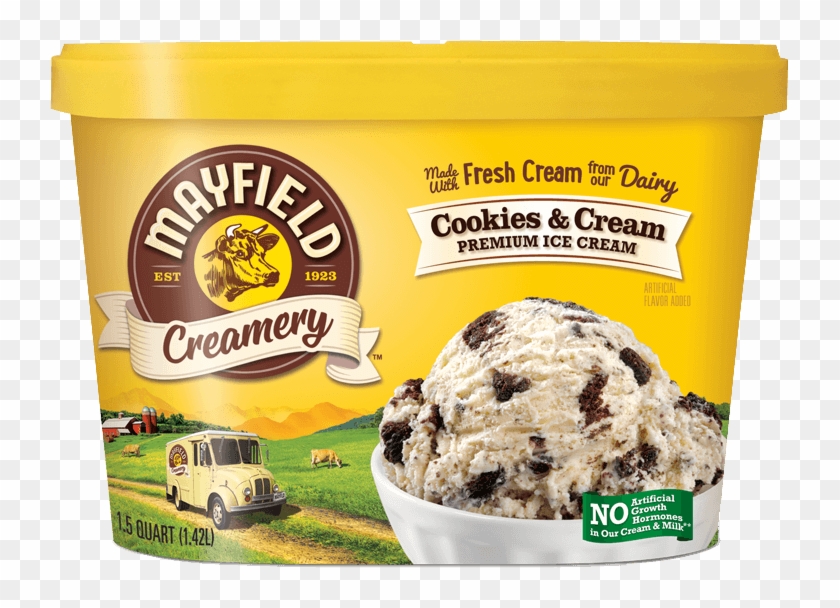 Cookies & Cream - Mayfield Ice Cream Blueberry Cream Pie Clipart #5238652