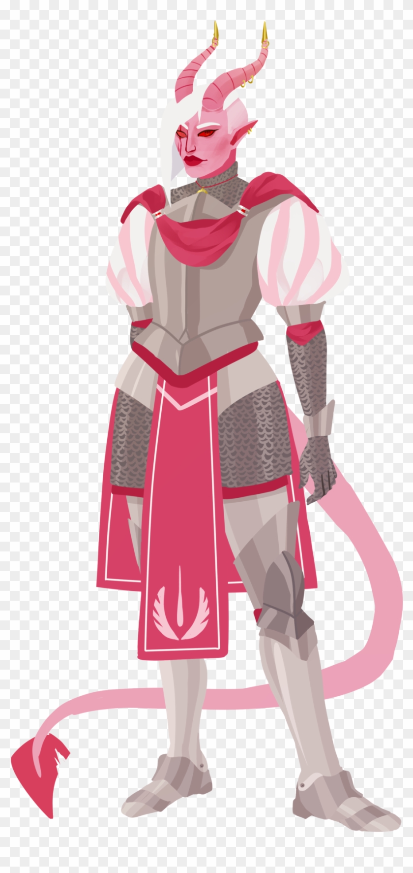 “if Your Character Doesn't Look Like A Magical Girl - Pink Tiefling Clipart