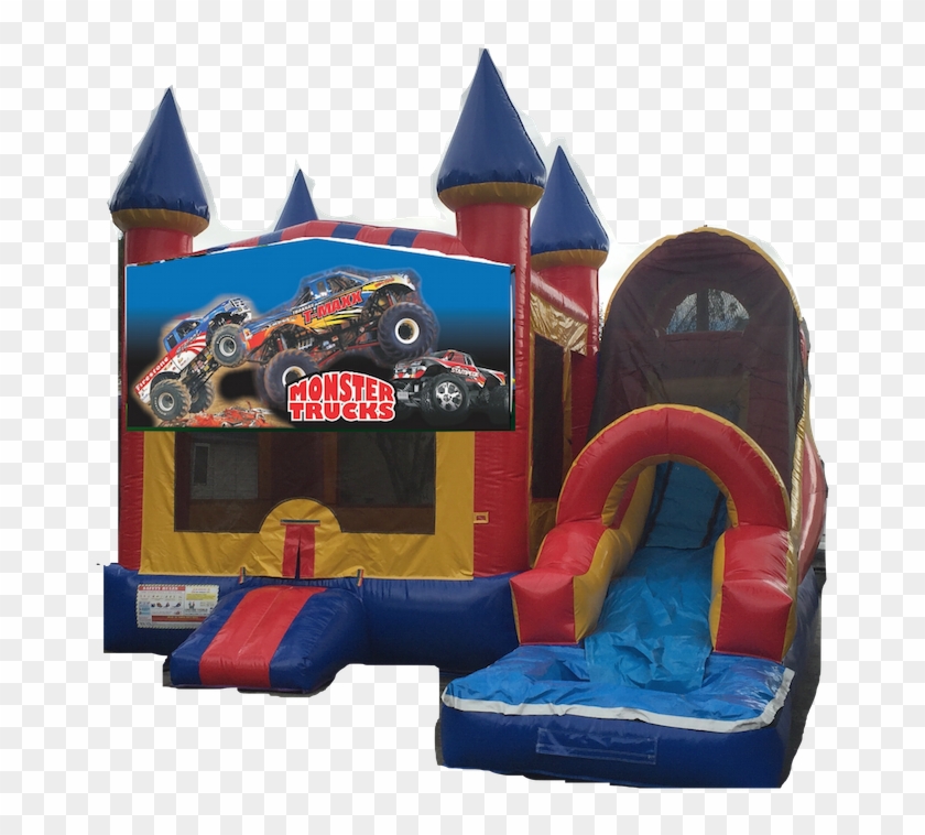 Combo Castle Super Big Front Monster Trucks - Inflatable Clipart #5238853