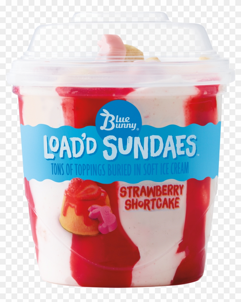 Strawberry Shortcake Sundae Cup - Blue Bunny Load D Sundaes Clipart