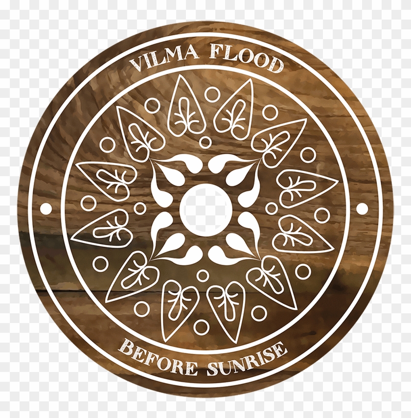 Cd Graphic Design With A Wooden Background And White - Circle Clipart