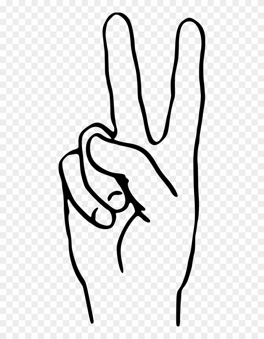 V For Victory - Free Clip Art Victory Sign - Png Download #5241795