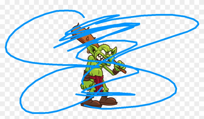 Pig - Fa - Cr - Angry Troll - Illustration Clipart