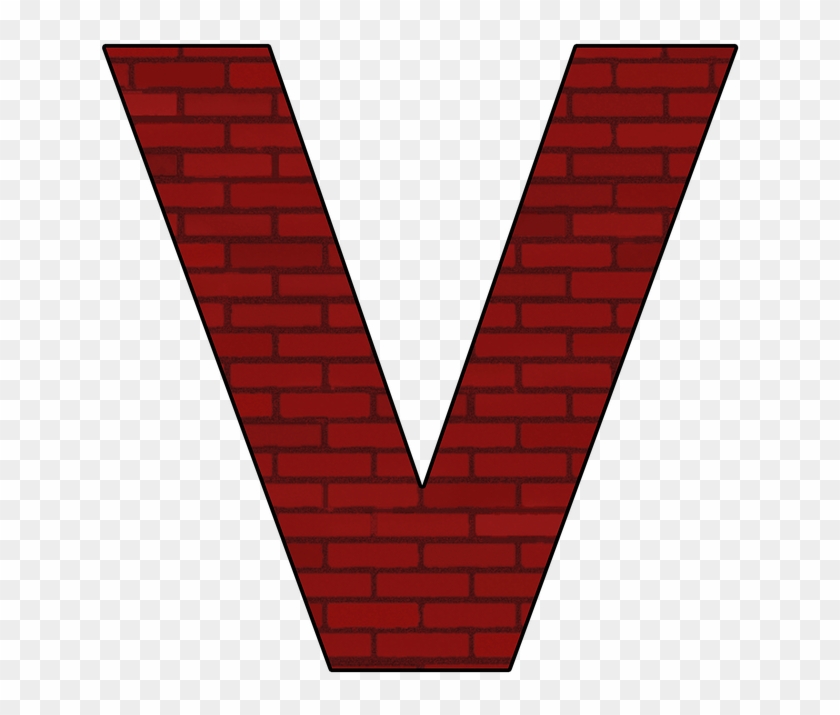Letter V Png - Letras De Tijolo Png Clipart