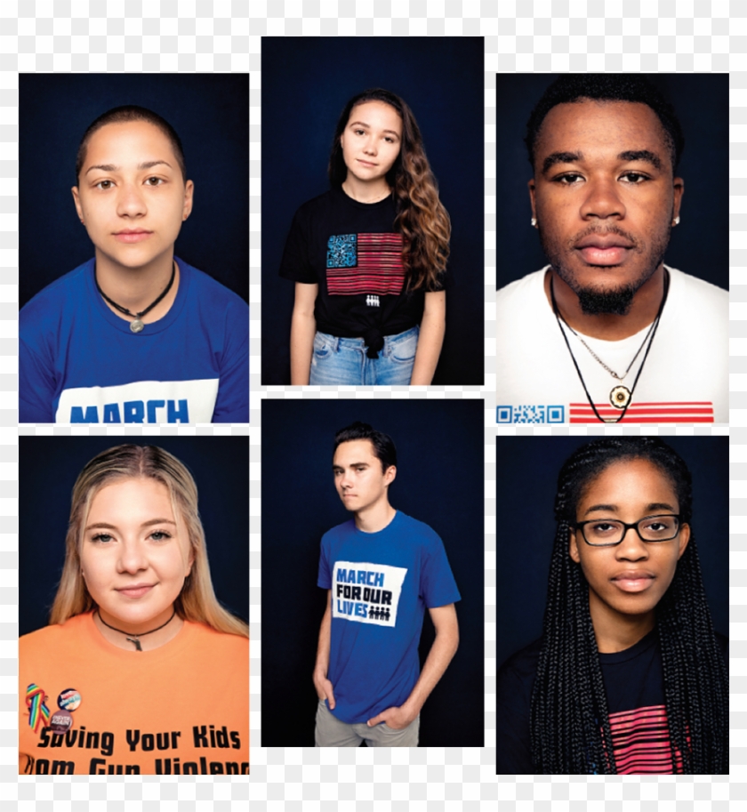 Emma González, Lauren Hogg, Jammal Lemy - Collage Clipart