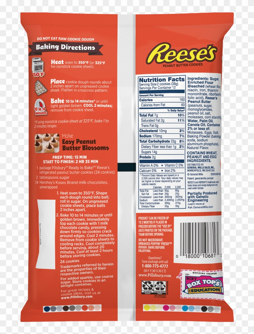 Pillsbury Reese's Peanut Butter Cookies - Packaging And Labeling Clipart #5242132