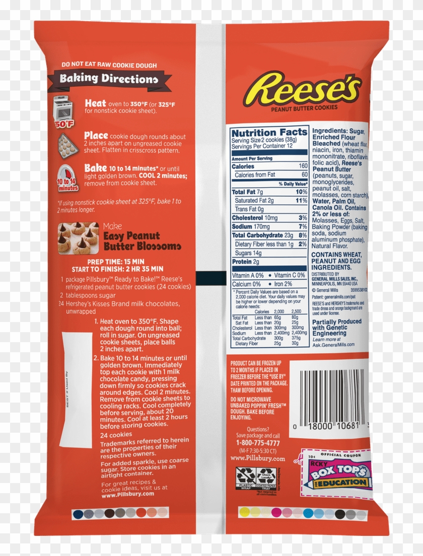 Pillsbury Reese's Peanut Butter Cookies - Packaging And Labeling Clipart